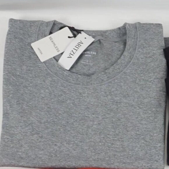 Aritzia Smooth Seamless Willow Short Sleeve Tee Tshirt Top in Heather Dark Grey - Picture 4 of 4